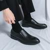Foreign Trade Korean Version Pointed Small Leather Shoes Men's British Trend Casual Men's Shoes Business Hairstylist Doudou Shoes Men's One Pedal