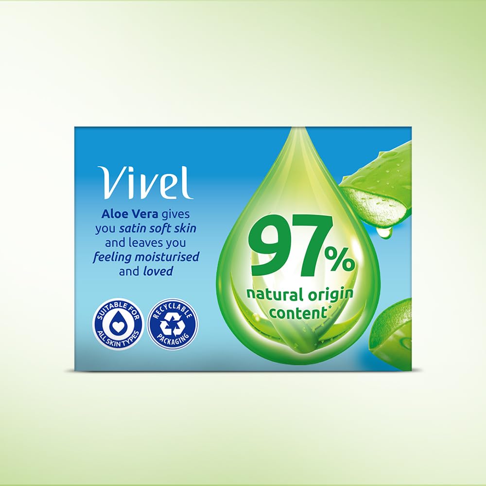 Vivel Aloe Vera Bathing Soap With Vitamin E For Soft Glowing Skin 600g X 4 Soap Refreshing Nourishing Bar Soap For All Skin Types Women Men