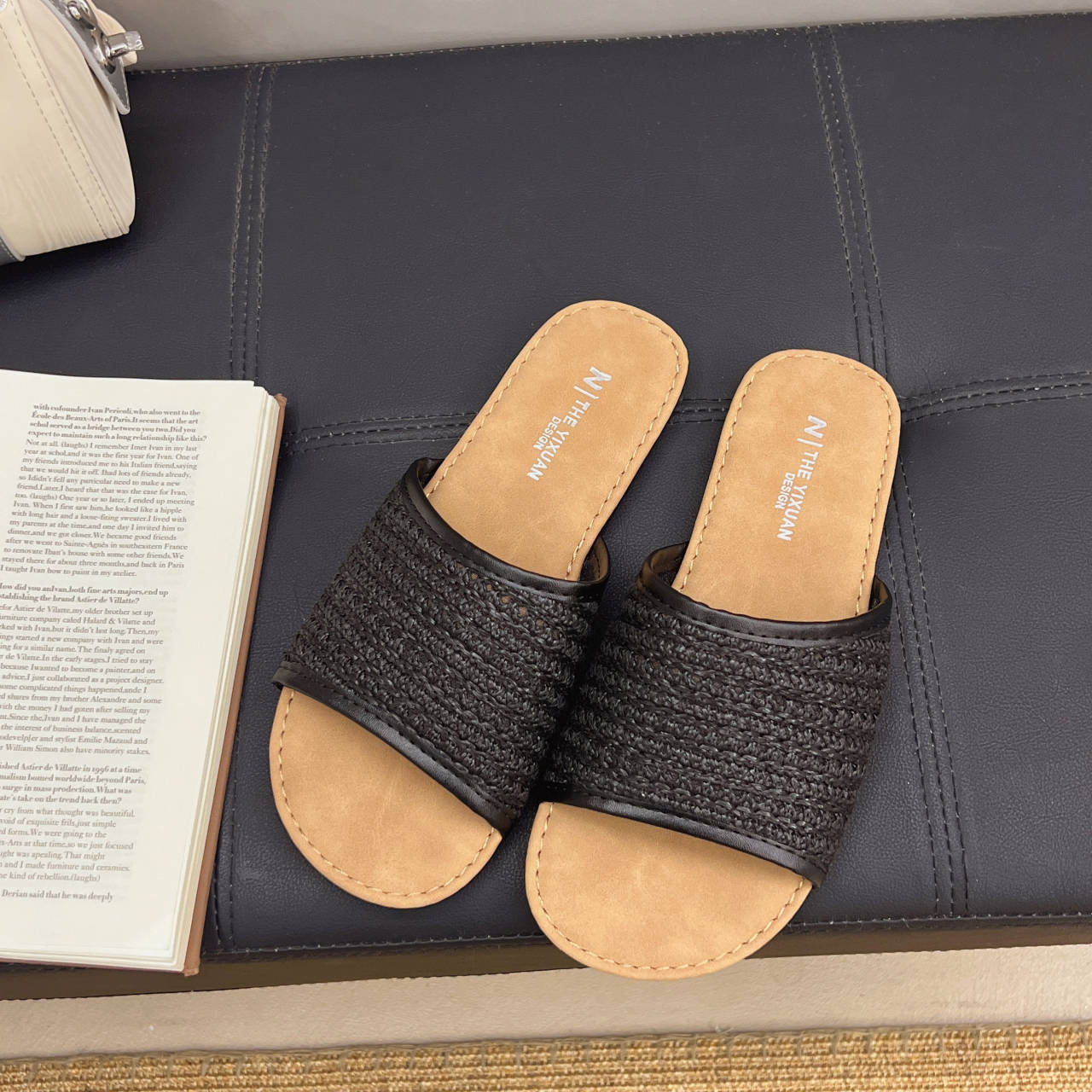 

Flax slippers deodorant and non-slip indoor cotton and linen cool slippers women s summer breathable home casual sandals XN1691 40