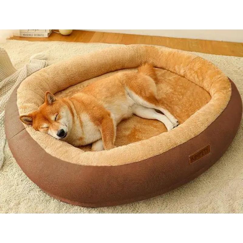 

Маленький домик для собак Питомник Гнездо для домашних животных Четыре сезона Моющийся плюшевый мишка Домик для собак и кошек Подушка для домашних животных для средних и больших собак или нескольких 72x52 cm