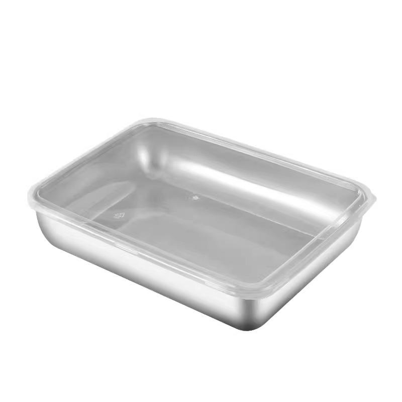 Stainless Steel Square Food Storage Container with Lid