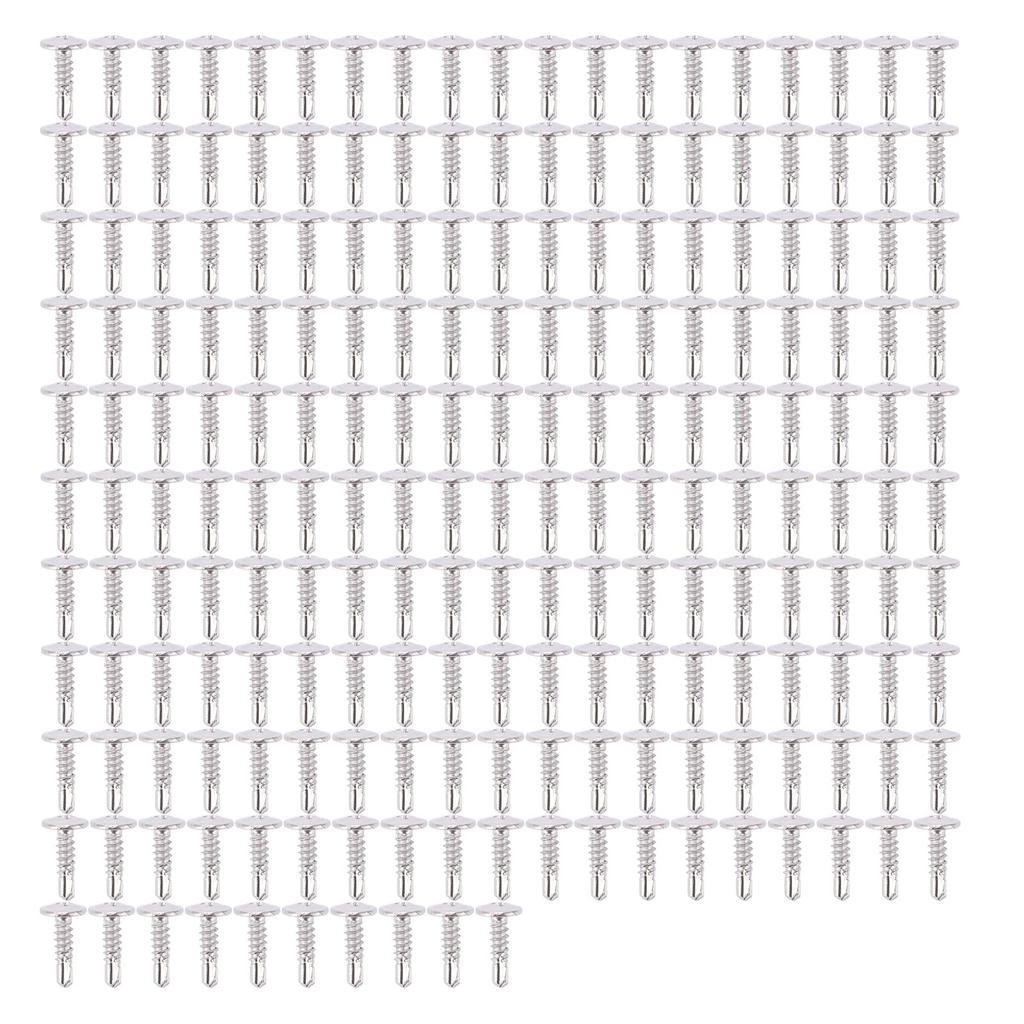 200 Stück Selbstbohrende Schraube M4.2x16 Rundkopf mit Unterlegscheibe Edelstahl Befestigungselement Zubehör Set Kit