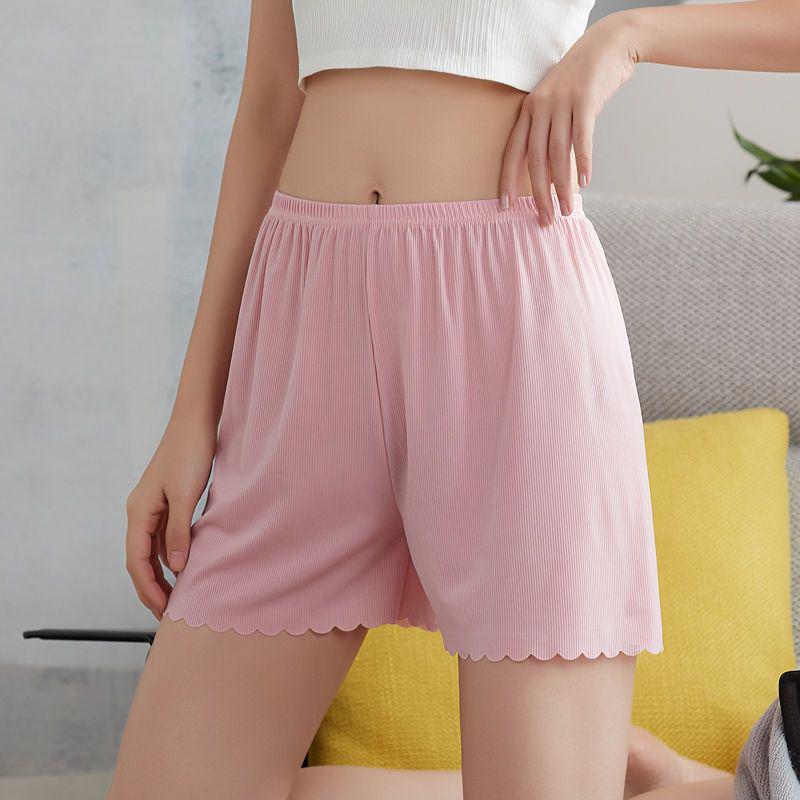 

Women s Ice Silk Seamless Three-Quarter Anti-Exposure Loose Fit Plus Size Summer Leggings Large (suggested 110-130 lbs)