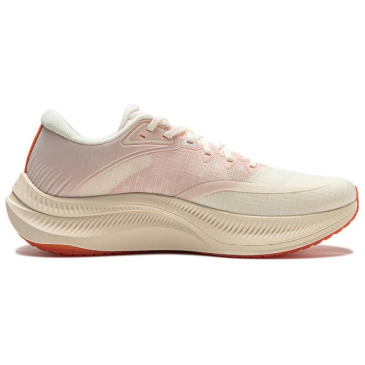 New LINING Yueying 4 Running Shoes Men's Low top Beige Pink ARHU021-8