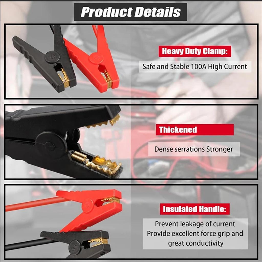 Compact Car Jump Starter Adapter Automotive Boosters Cable Adapter High Conductivity Wire Simple to Operate for Devices