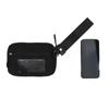 Women's Keychain Wallet The Wallet Zip Waterproof Nylon Card Wallet Pouch Wristlet Zip Card Case With Clear ID Window