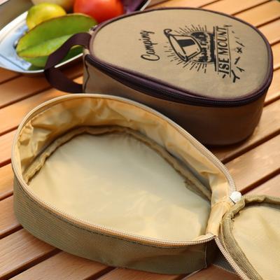 Bolsa de Armazenamento para Tigela de Camping Oxford Impermeável Talheres Copos Estojo Organizador Camping ao Ar Livre Viagem Churrasco Piquenique Bolsa