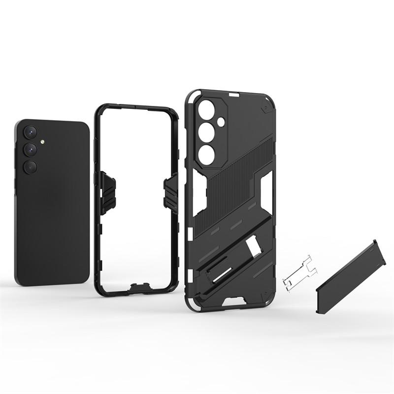 For Samsung Galaxy A55 Case Punk Armor PC Holder Case Shockproof TPU Phone Back Cover Samsung Galaxy A05 A05S A15 A25 A35 A55 5G