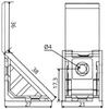 Furniture Angle Bracket 27x27x20 Komandorek Bracket with Flap BLACK (01) 100 PCS