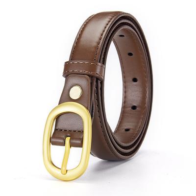 Ladies Belt Vintage Gold Pin Buckle Belt Student Couple Jeans Belt