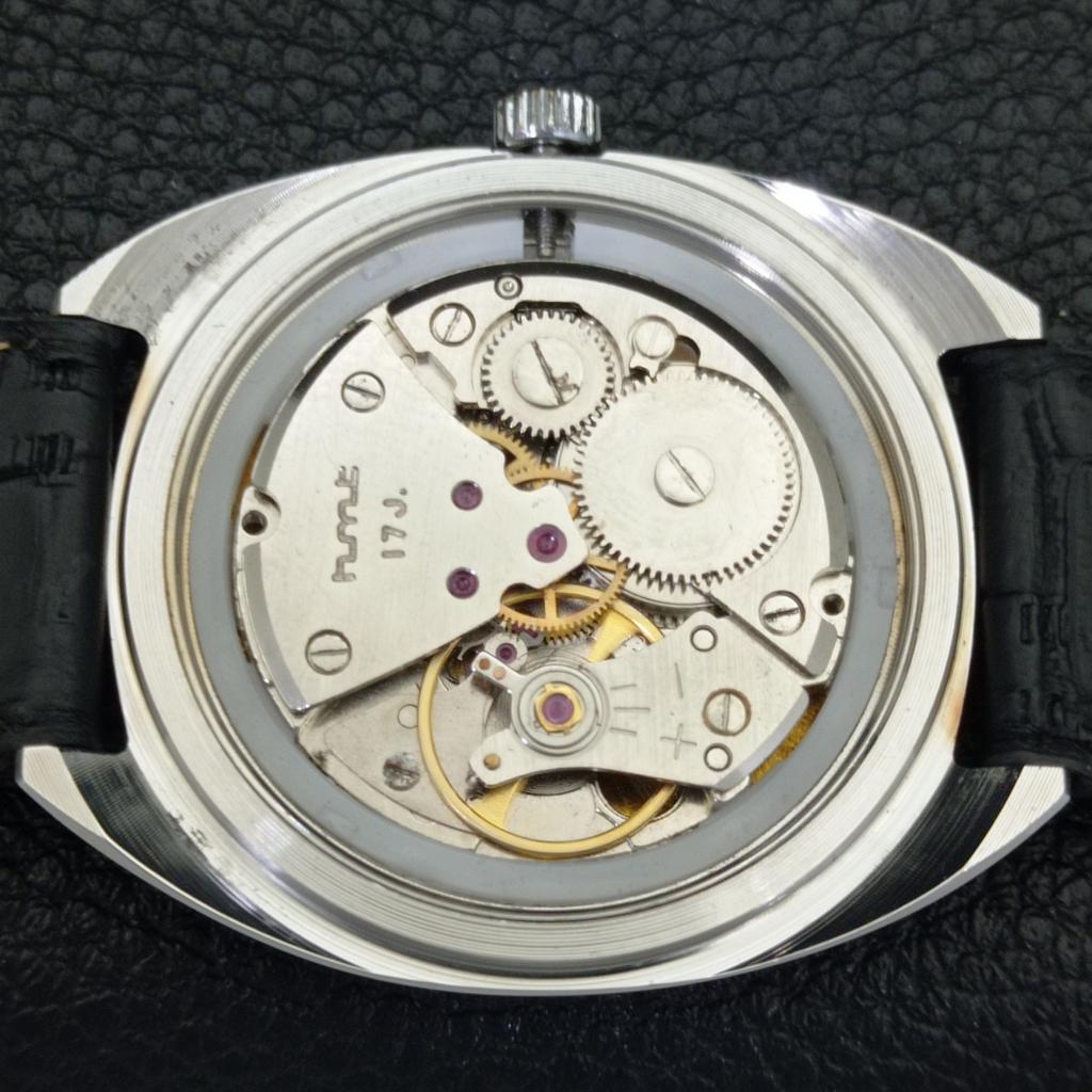 INDIAN VINTAGE HMT KOHINOOR HAND-WINDING MENS GREY COLOR DIAL WATCH A440921-4 HT-a440921