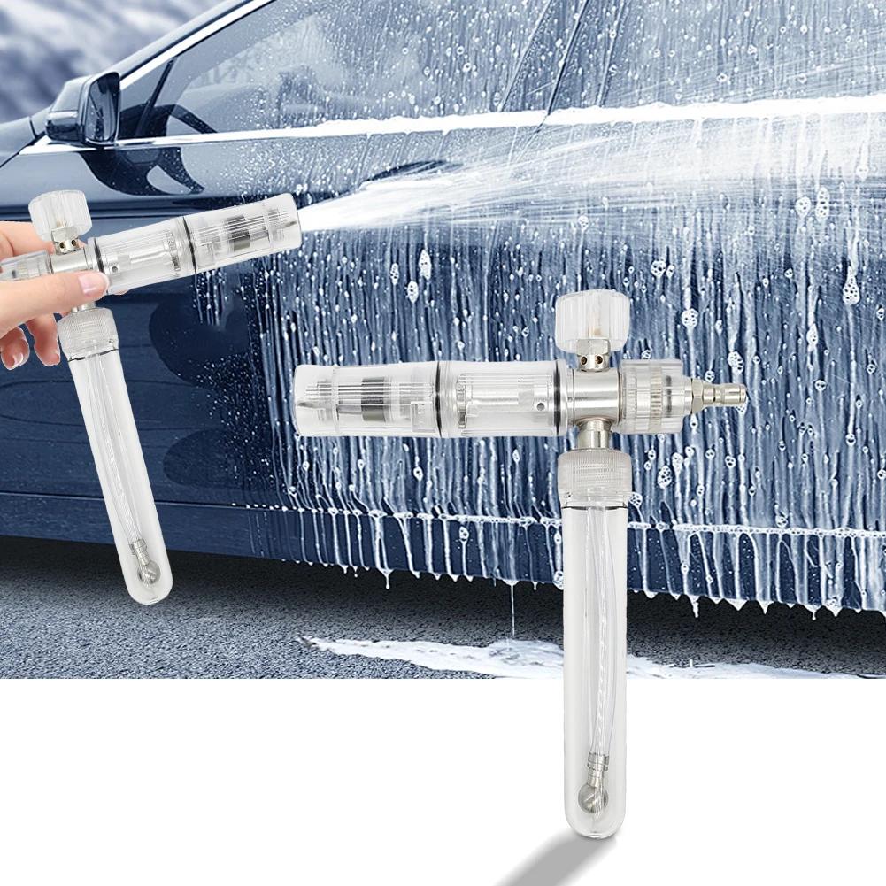 35ml Water Foam Pot with 1/4 Inch Quick Connector Soap Foam Spray Bottle Adjustable Car Wash Foam Sprayer for Car Wash