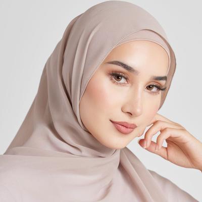 Hochwertiger Premium Chiffon Schal Dehnbarer Hijab Einfache Kopftücher Damen Hijab