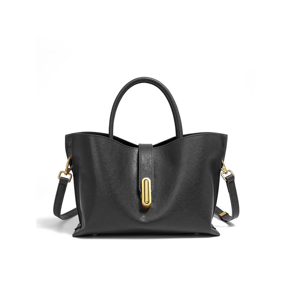 

Сумка из коровьей кожи, универсальная сумка-тоут, женская сумка, на плечо, мессенджер, сумка для поездок чёрный