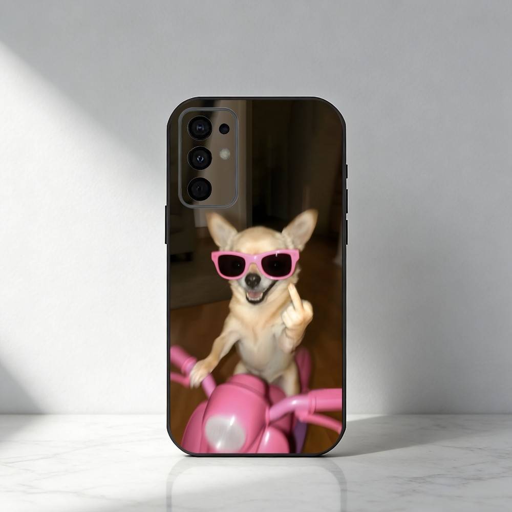

Чехол для телефона с мемами про чихуахуа для Samsung S25,S24,S21,S22,S23,S30,Ultra,S20,Plus,Fe,Note,5G Черный чехол Samsung S20ULTRA5G