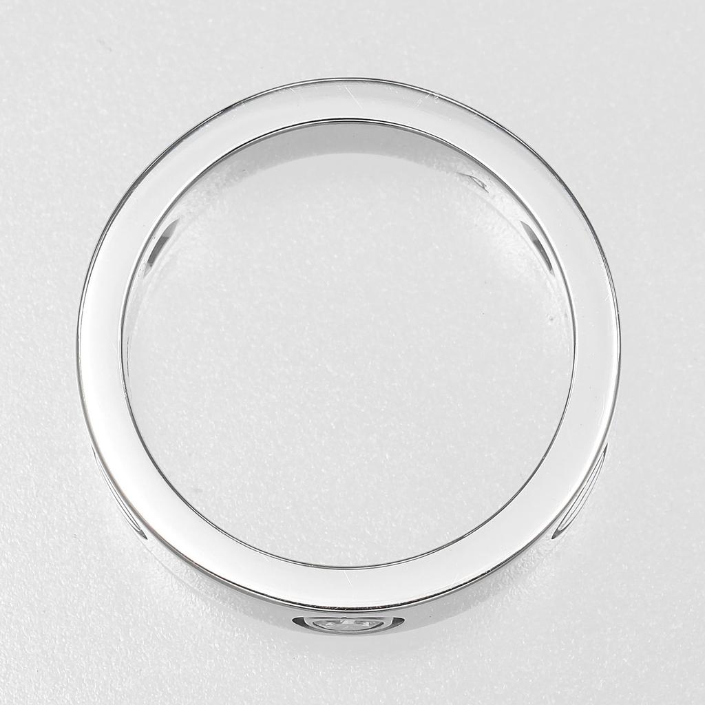 CARTIER love Ring K18 white gold/3P Diamond #5.8(US Size) 8.82g Women Used