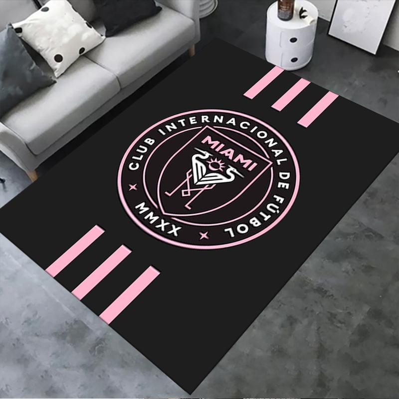 Nouveau Tapis Inter Miami CF 2025 pour Salon Chambre Maison Décoration Canapé, Tapis de Sol Antidérapant pour Jouer avec les Enfants