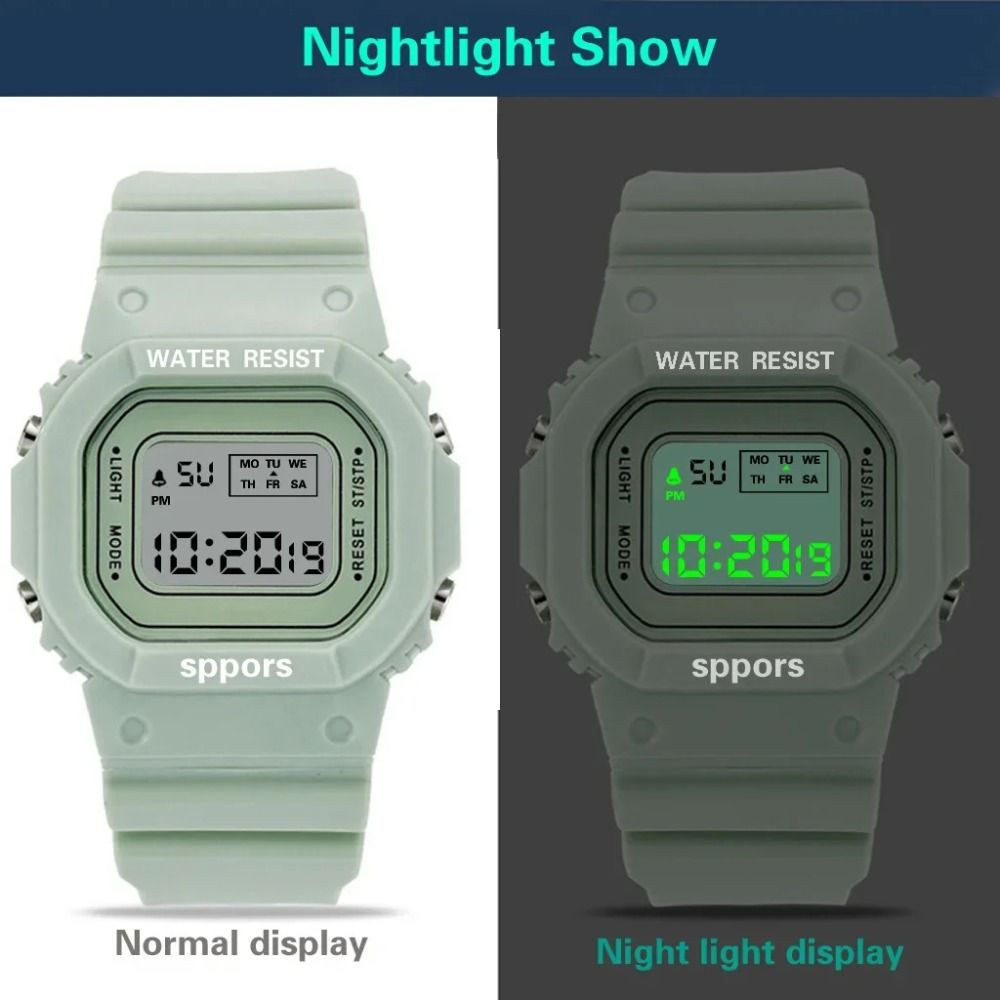 Waterproof Silicone Jelly Watches Fashion Digital Clock New Small Block Electronic Watch