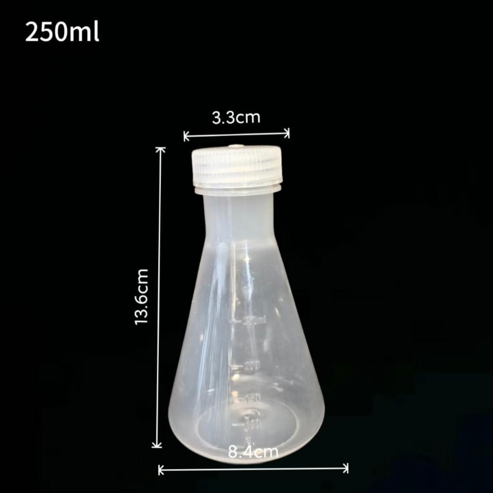 50ml/100ml/250ml/500ml Plastic Erlenmeyer Flask Plastic Graduated Beaker  Lab Use