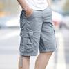 Men's OutdoorLoose Casual Pants Multi-Pocket Solid Color Cargo Shorts
