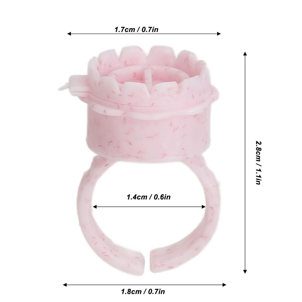 50pcs Ink Ring Cups Disposable Adjustable Lash Glue Holder Rings for Eyelash Extension