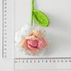 DIY Crochet Rose Flower Pointed Leaf Handmade Flower Crochet Bouquet Hand Woven Roses  Anniversary