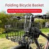 Black Bicycle Hanging Basket Foldable Bike Carrier Bag Bicycle Storage Basket For Road Bicycles