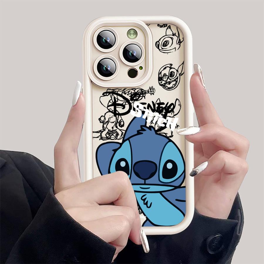 Cartoon Stitch Cool Phone Case for Apple iPhone 15 16 Pro Max 13 14 Plus 12 11 Pro Plus Matte
