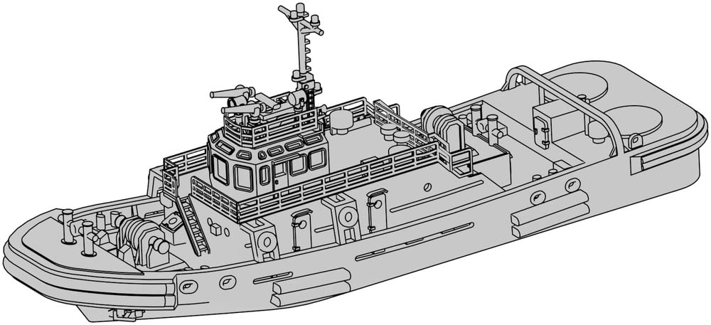 

Modelium Япония Морские силы YT01 260т Буксир D Набор из смолы 1 корабль 1/700 Самооборона T23V700-015M