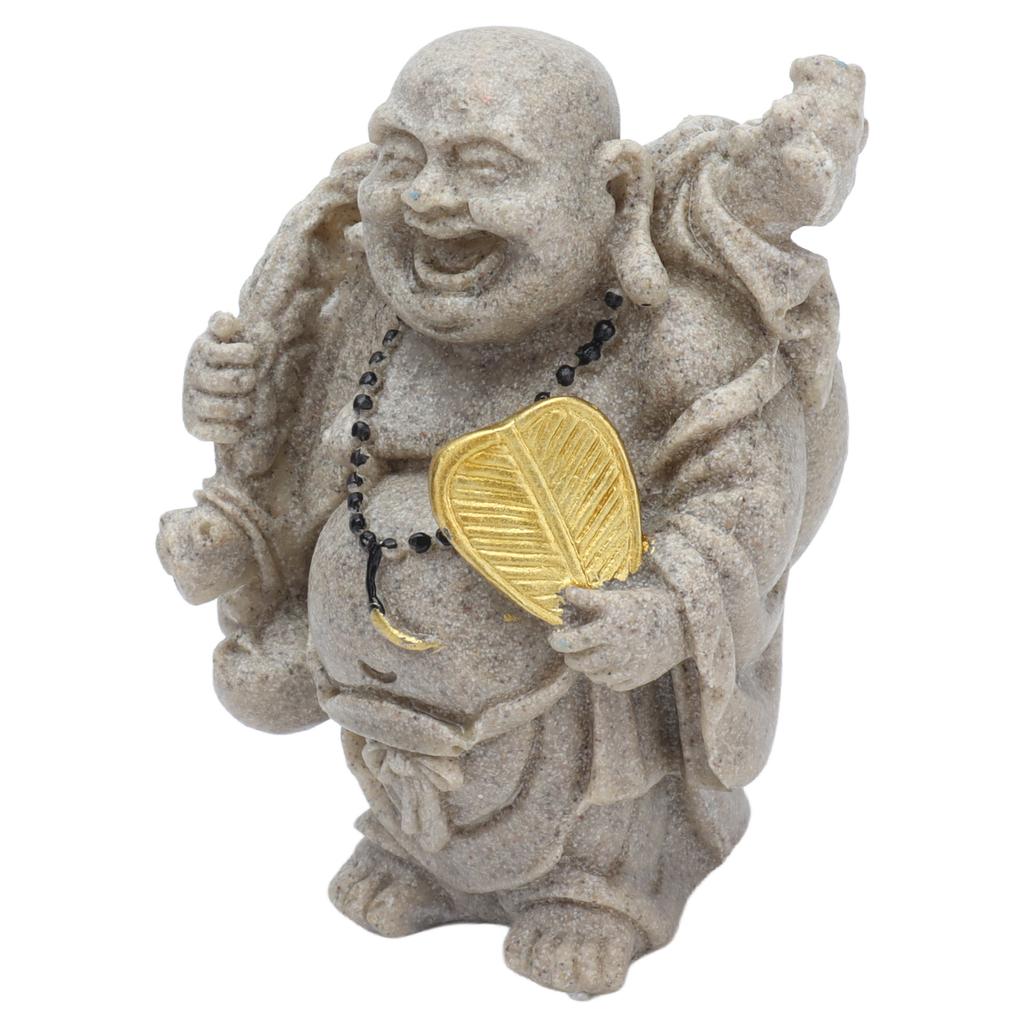 Statua di Buddha Resina Mini 8cm Maitreya Buddha Ridente Figurina per Decorazione Casa Ufficio Regalo