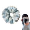 Sweet Lace Headband For Girls Light Blue Gentle Pleated Lace Hair Hoop Ponytail Maruko Hair Ring Large Intestine Hair Ring