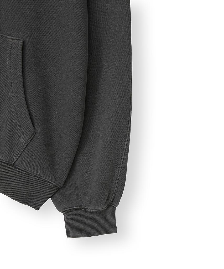 Garment Dyed Ring Snap Hoodie [Charcoal]