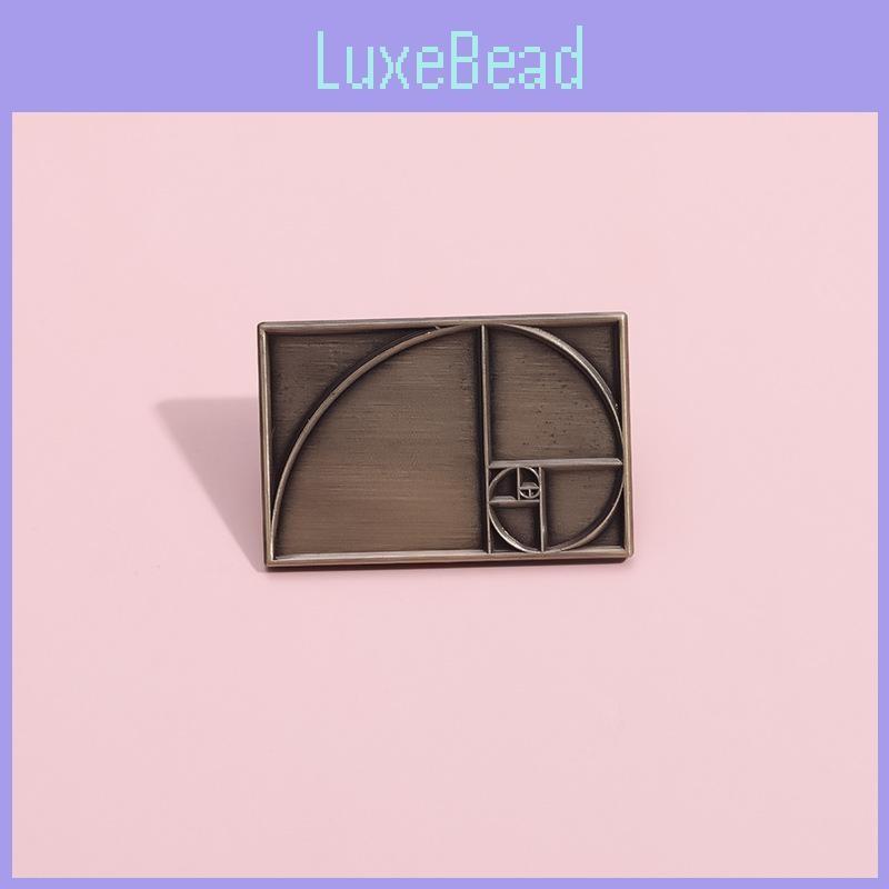 Creative Alloy Fashionable Fibonacci Brooch Pin Unique Geometric Design For Everyone