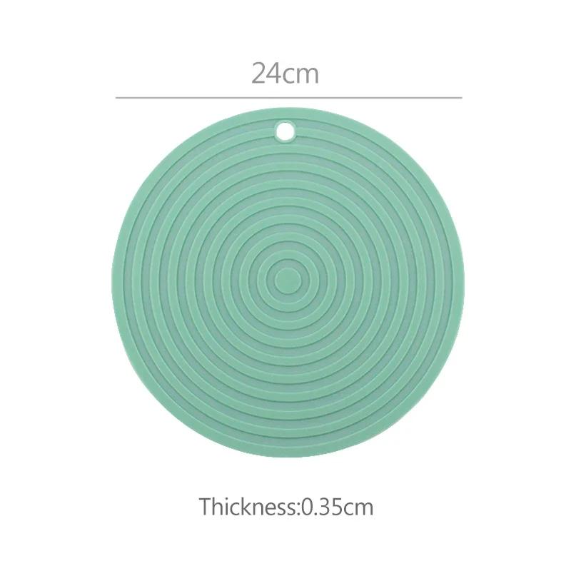 

Kitchen Silicone Dish Pot Draining Mat Heat Resistant Tableware Thickened Cushion Pad Dinnerware Table Placemat Coaster as shown