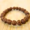 Unisex Rudraksha Bilezikler 5 Boncuk Mukhi Günlük Moda 2'li Paket Kahverengi Giyin
