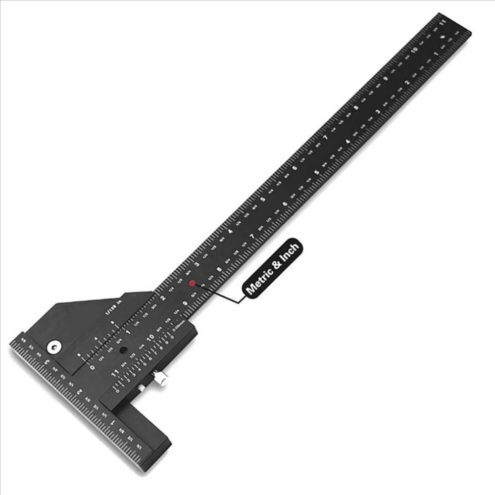 High-precision T Shaped Ruler 0-280mm Marking Gauge Portable Scribe Ruler  Carpentry DIY Tools