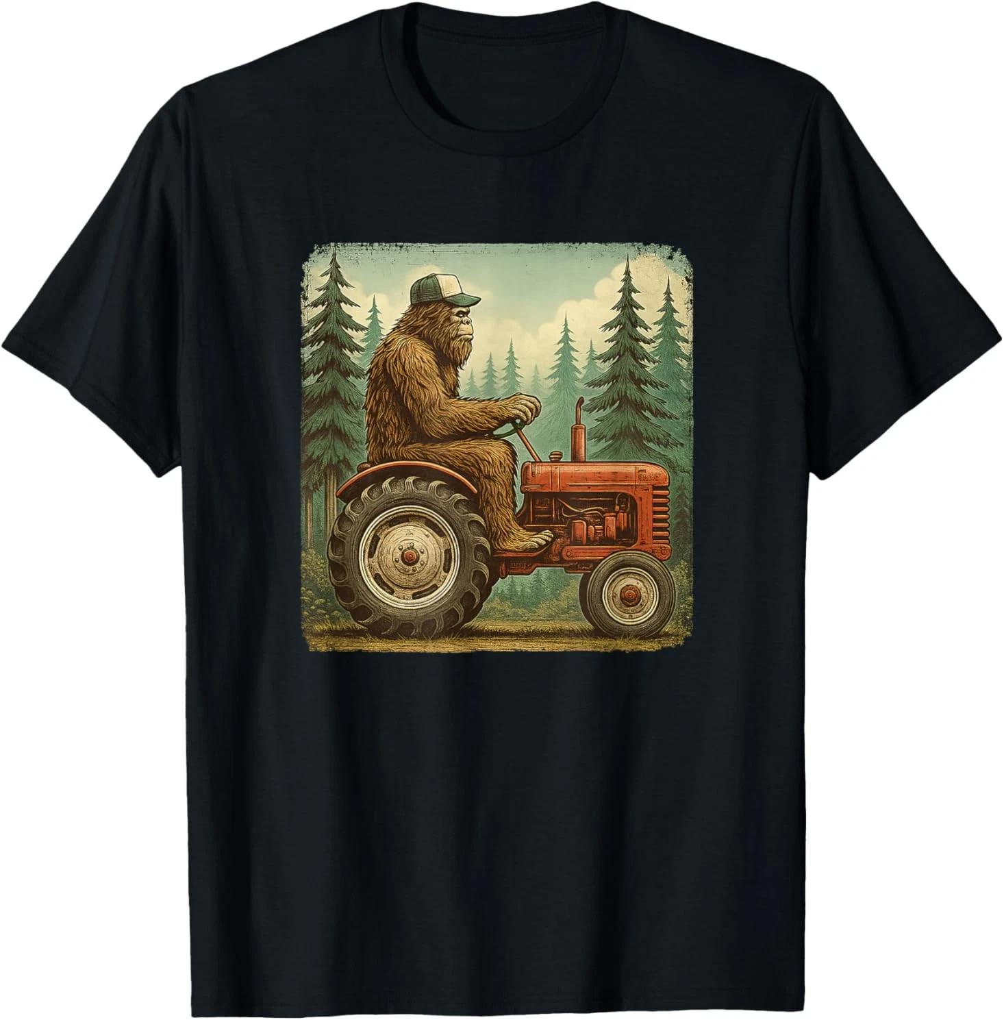Funny Farmer Design Men Tractor Rancher Farm Dad Distressed T-Shirt S
