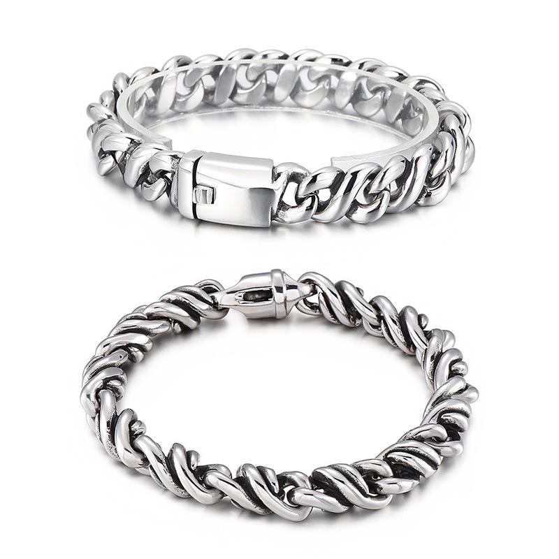 

Titanium Steel Men s Cable Knit Bracelet - Simple, Stylish, Fashionable Design
