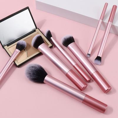 6/7/8/12Pcs Pro Makeup Brush Set Eyeshadow Blush Loose Powder Concealer Beauty Brush Travel Size Soft Premium Synthetic Hair