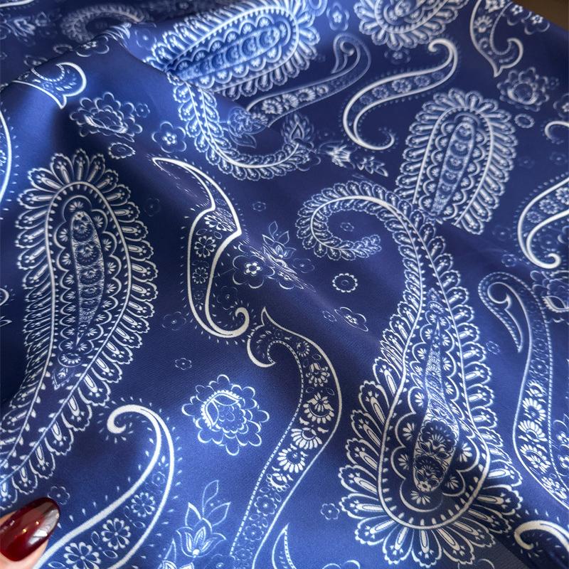 Silk Square Scarf Women Luxury Floral Print Soft Satin Kerchief Hairband Neckerchief Head Hijab Lady Headband Foulard Bag Ribbon