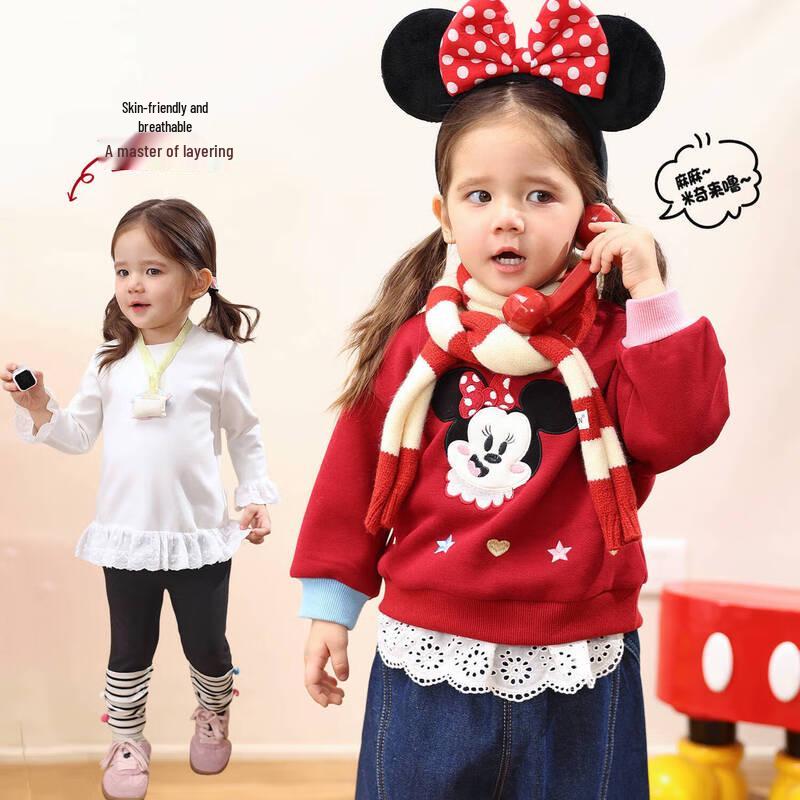 

LUSON Girls Cartoon Two-Piece Winter Outfit 90