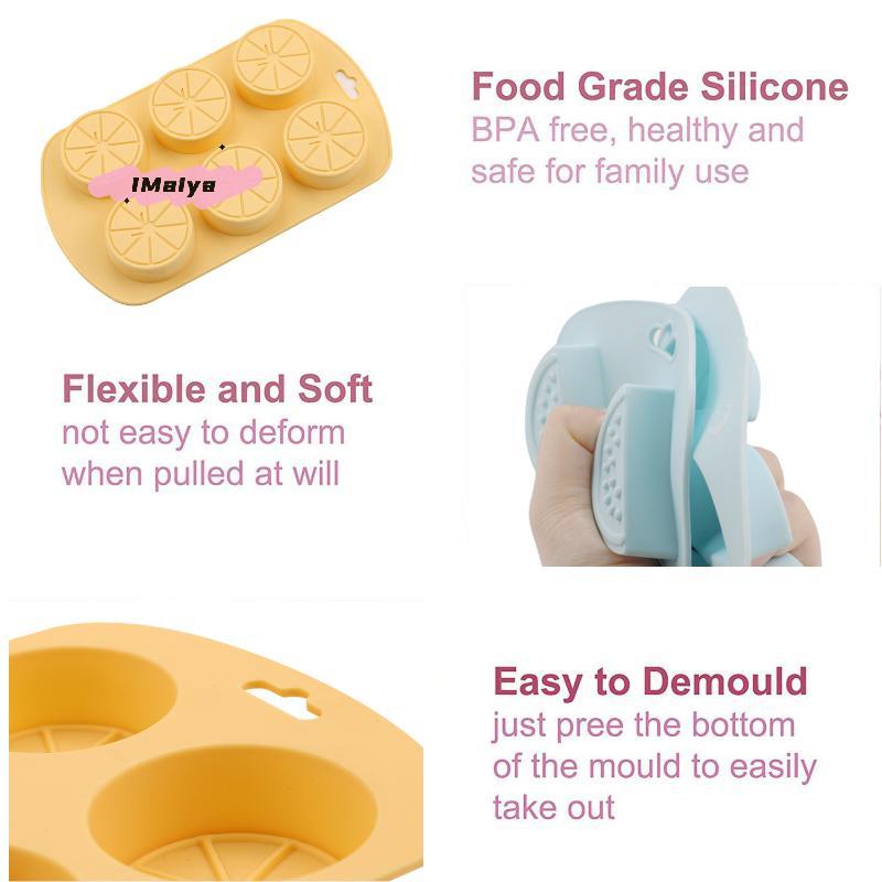 M-Watermelon Strawberry Lemon Shaped Silicone Mold DIY Flexible Easy Release Fondant Chocolate Gummy Pudding Molds