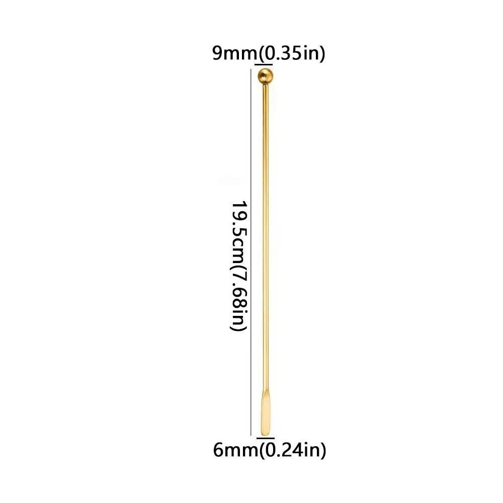 Creative Stainless Steel Cocktail Stirrers Long Handle Decoration Mixing Stick Reusable Ball Peen Drink Stirring Party Wedding