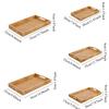 Bamboo Wooden Rectangular Tea Tray Solid Wood Tray Tea Cup Trays Stand Tray With Handle Wooden Hotel Dinner Plate Storage Tray