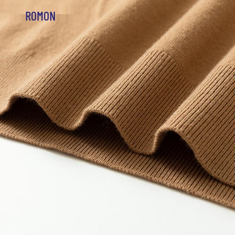 Romon Men's Autumn/Winter Round Neck Pullover Knit Sweater