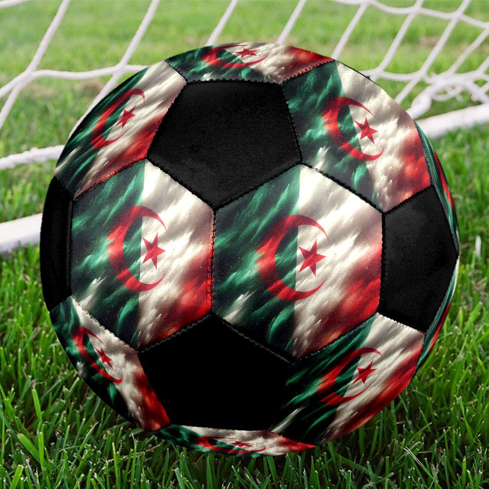 1pc Algeria National Football Team Soccer Ball Size 5 Indoor Soccer Ball Fashion Colorful Backyard Game - Great For Sports Fans Gift HE9