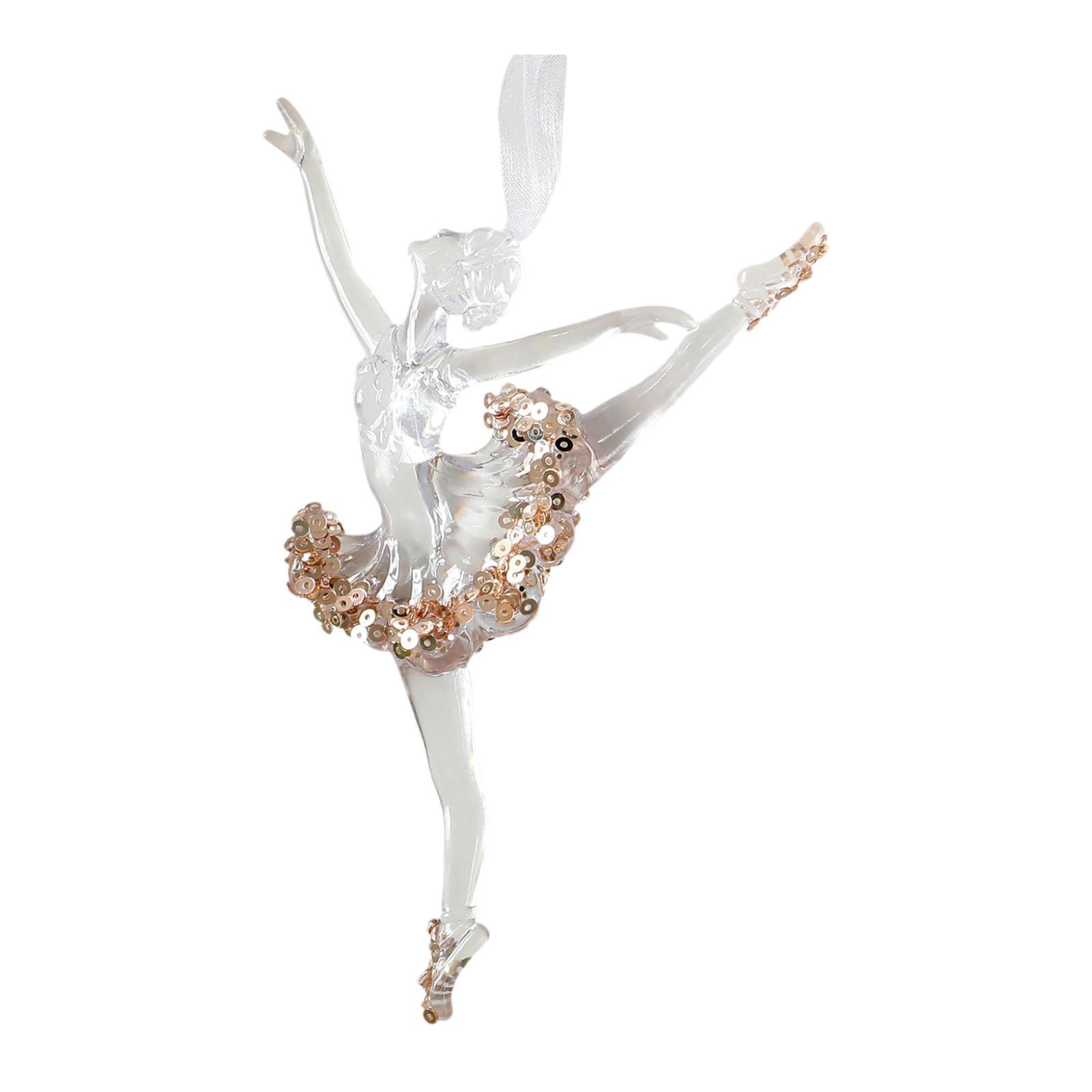 

Christmas Tree Crystal Ornament Clear Ballet Dancer Pendant Decorative for Home and Party Festivities чистый