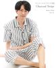 ON NISHIKI Summer Short Sleeve Cool Soccer Top and Bottom Length Loungewear Size Men's Pajamas, 100% Cotton, Fabric, Skin-Friendly, Open-Front, Set,