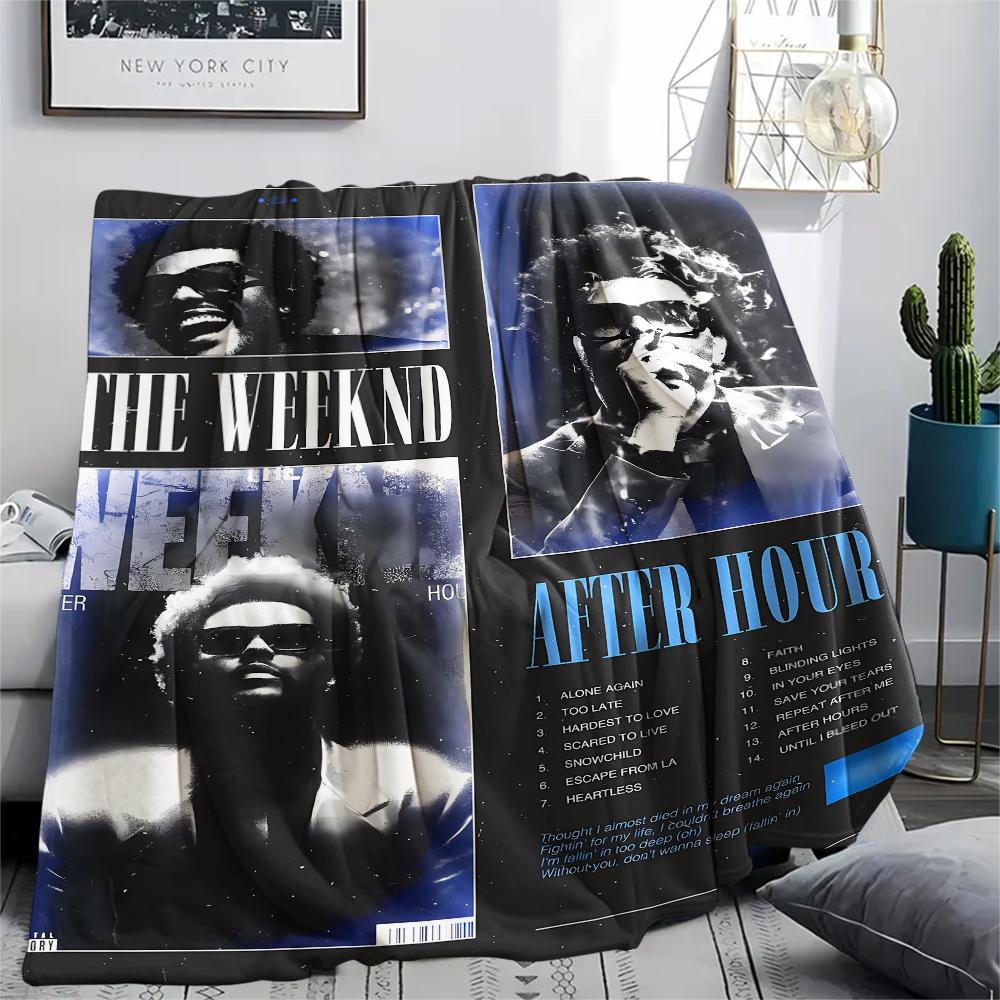 1 Pezzo Coperta in Flanella con Stampa The Weeknd, Alta Qualità Confortevole per Tutte le Stagioni, Arredamento per la Casa, Calore e Comfort, Perfetta per Regali di Natale