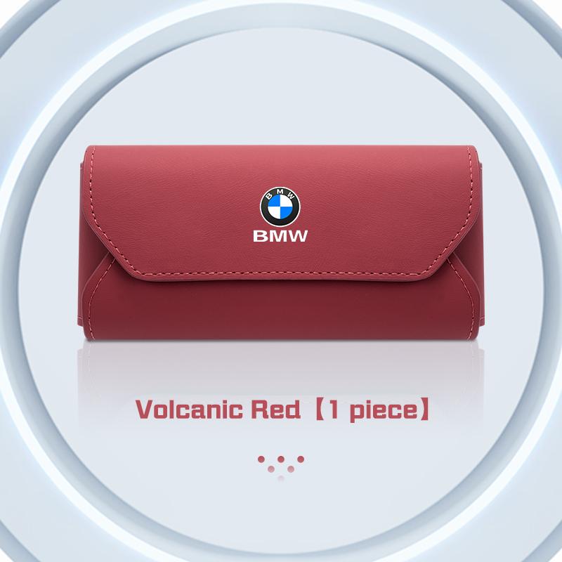 Leather Car Visor Glasses Case For BMW X1 X2X3X5X4 X6 X7 1 3 5 7 Series F48 E70 E90 G20 G30 I7 Sunglasses Box Eyeglasses Storage